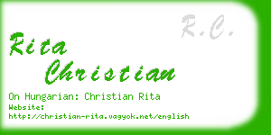 rita christian business card